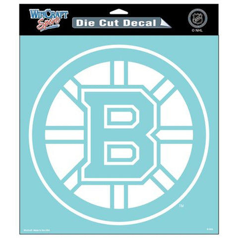 Boston Bruins Decal 8x8 Perfect Cut White
