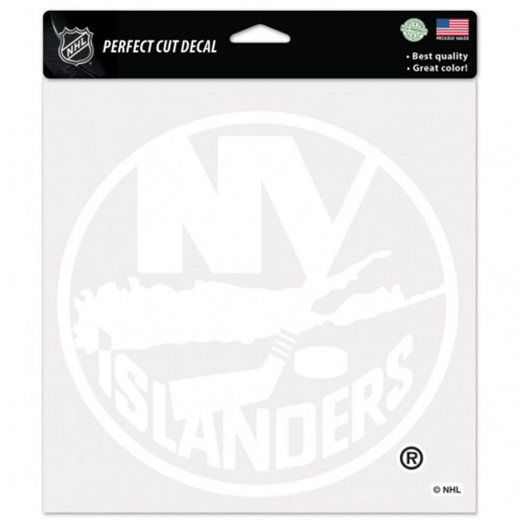 New York Islanders Decal 8x8 Perfect Cut White Special Order