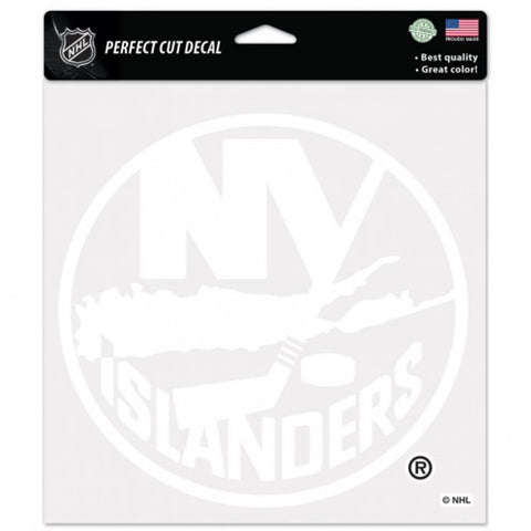 New York Islanders Decal 8x8 Perfect Cut White Special Order