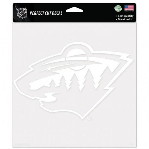 Minnesota Wild Decal 8x8 Perfect Cut White Special Order