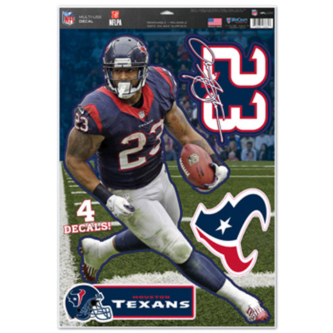 Houston Texans Arian Foster Decal 11x17 Multi Use