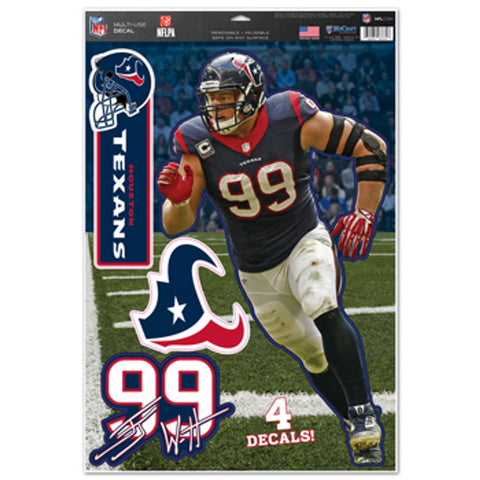 Houston Texans J.J. Watt Decal 11x17 Multi Use