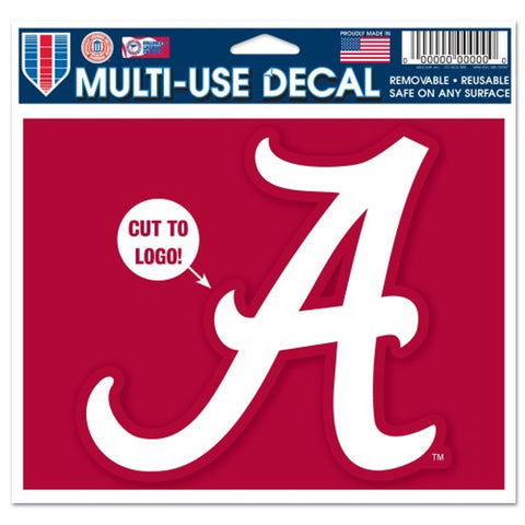 Alabama Crimson Tide Decal 5x6 Multi Use Color Cut to Logo Special Order