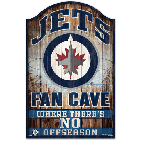 Winnipeg Jets Sign 11x17 Wood Fan Cave Design Special Order