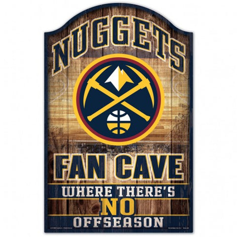 Denver Nuggets Sign 11x17 Wood Fan Cave Design Special Order