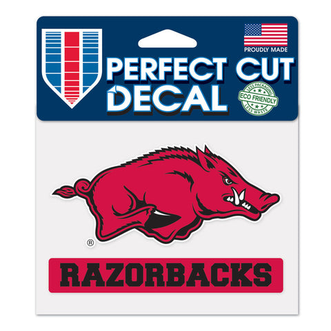 Arkansas Razorbacks Decal 4.5x5.75 Perfect Cut Color Special Order