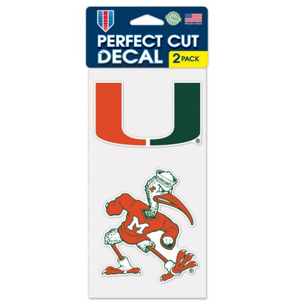 Miami Hurricanes Set of 2 Die Cut Decals