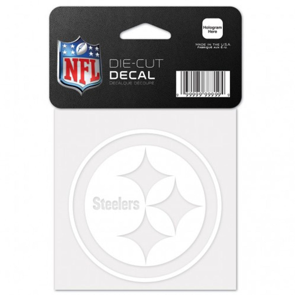 Pittsburgh Steelers Decal 4x4 Perfect Cut White
