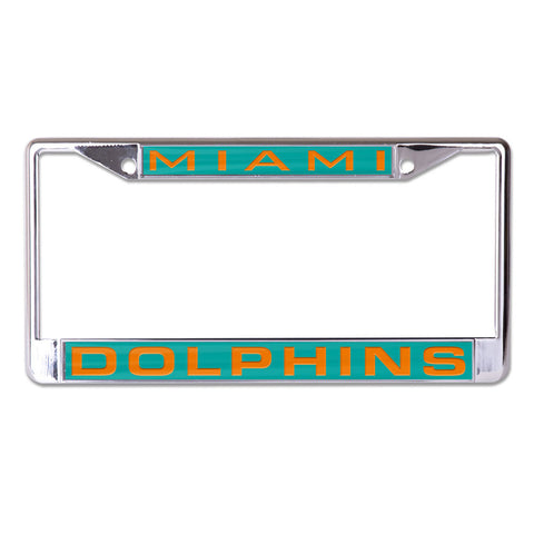 Miami Dolphins License Plate Frame Inlaid Special Order