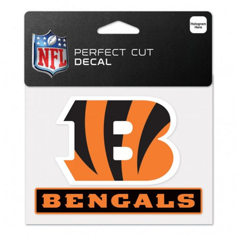 Cincinnati Bengals Decal 4.5x5.75 Perfect Cut Color Special Order