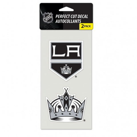 Los Angeles Kings Decal 4x4 Perfect Cut Set of 2 Special Order
