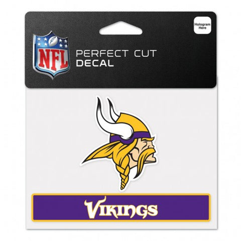 Minnesota Vikings Decal 4.5x5.75 Perfect Cut Color Special Order