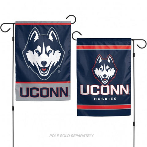 Connecticut Huskies Flag 12x18 Garden Style 2 Sided Special Order