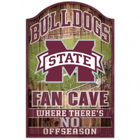 Mississippi State Bulldogs Sign 11x17 Wood Fan Cave Design Special Order