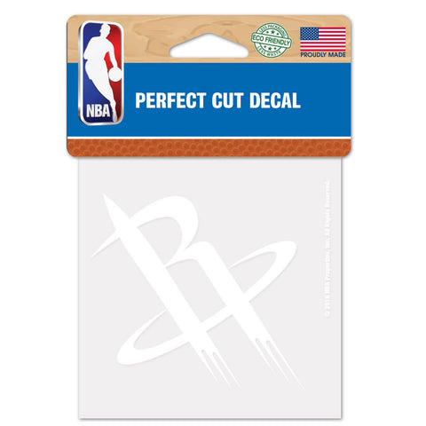 Houston Rockets Decal 4x4 Perfect Cut White Special Order