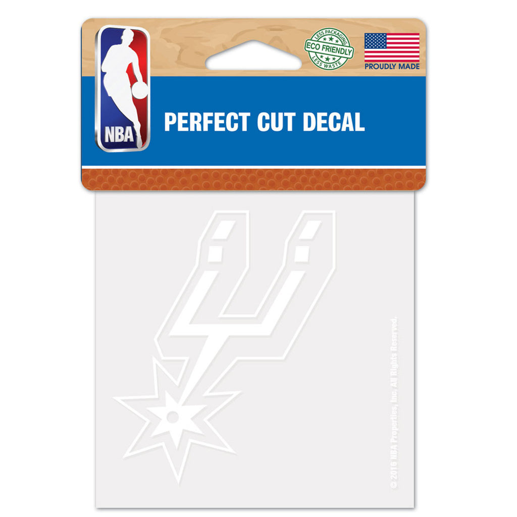 San Antonio Spurs Decal 4x4 Perfect Cut White