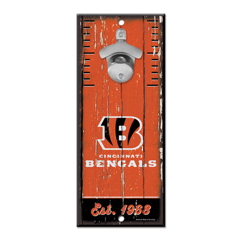 Cincinnati Bengals Sign Wood 5x11 Bottle Opener Special Order