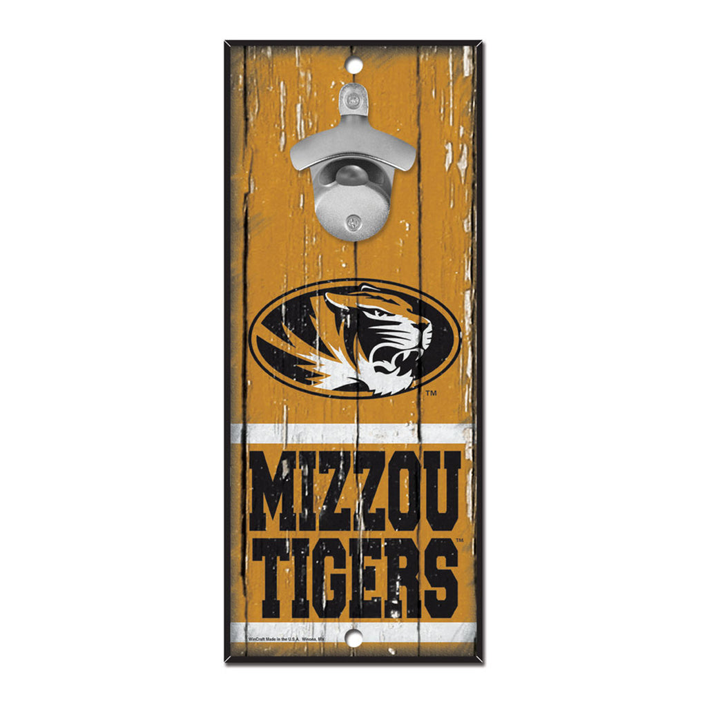 Missouri Tigers Sign Wood 5x11 Bottle Opener Special Order