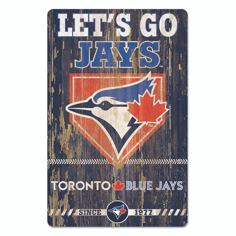 Toronto Blue Jays Sign 11x17 Wood Slogan Design Special Order