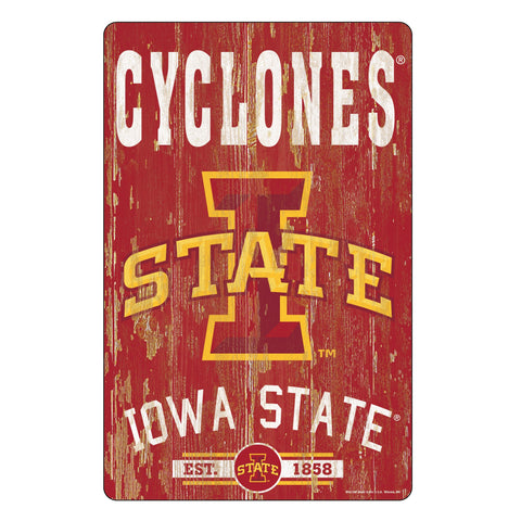 Iowa State Cyclones Sign 11x17 Wood Slogan Design 