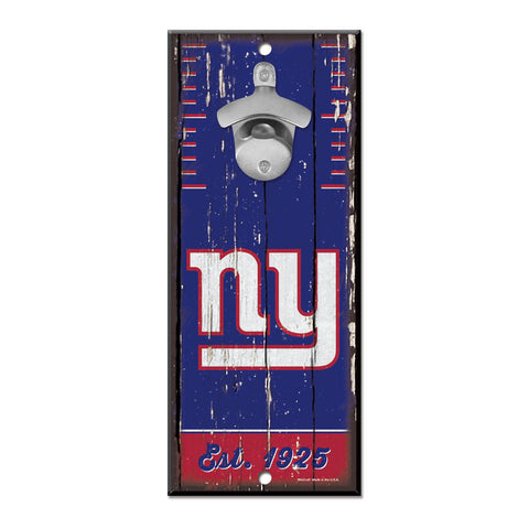 New York Giants Sign Wood 5x11 Bottle Opener