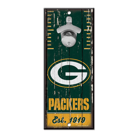 Green Bay Packers s Sign Wood 5x11 Bottle Opener