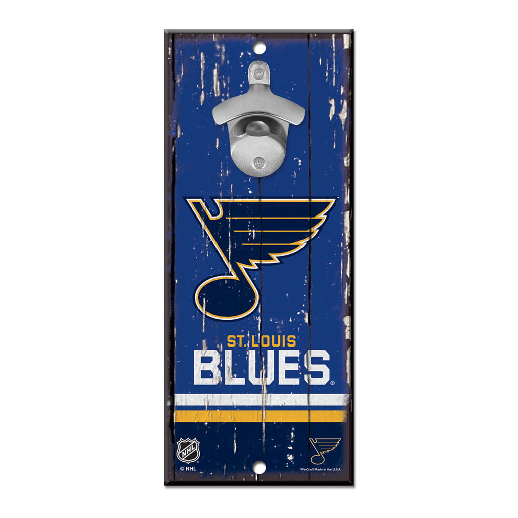 St. Louis Blues Sign Wood 5x11 Bottle Opener