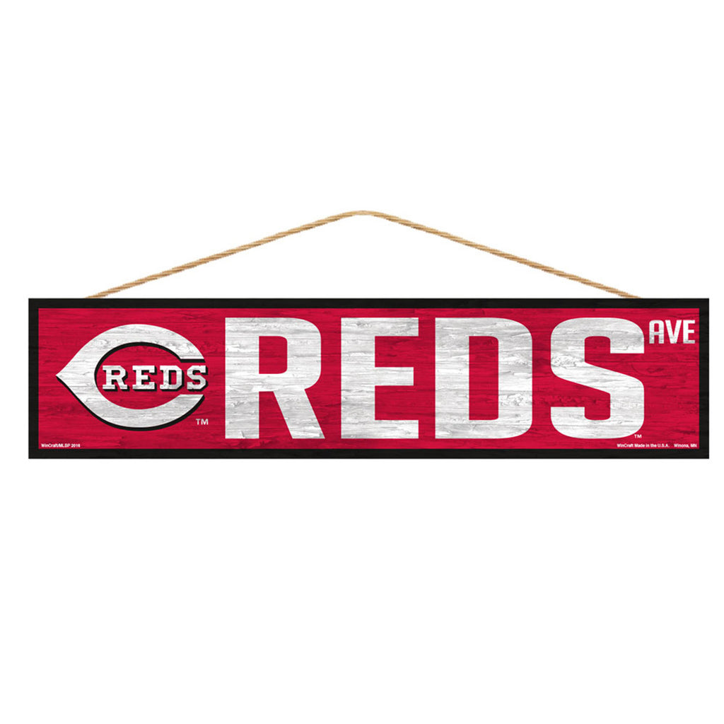 Cincinnati Reds Sign 4x17 Wood Avenue Design