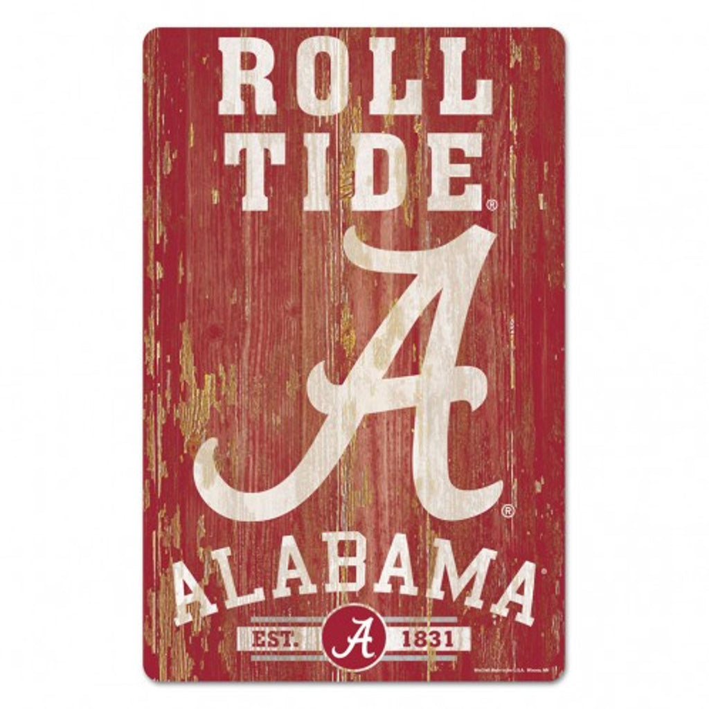 Alabama Crimson Tide Sign 11x17 Wood Slogan Design Special Order