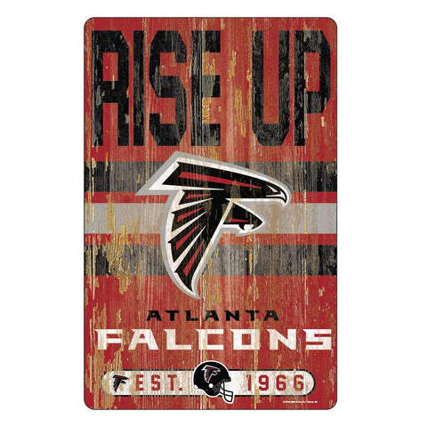 Atlanta Falcons Sign 11x17 Wood Slogan Design 