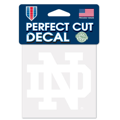 Notre Dame Fighting Irish Decal 4x4 Perfect Cut White Special Order