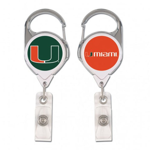 Miami Hurricanes Badge Holder Premium Retractable