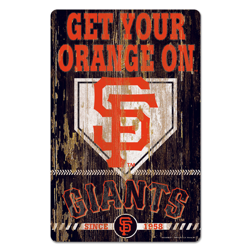 San Francisco Giants Sign 11x17 Wood Slogan Design 