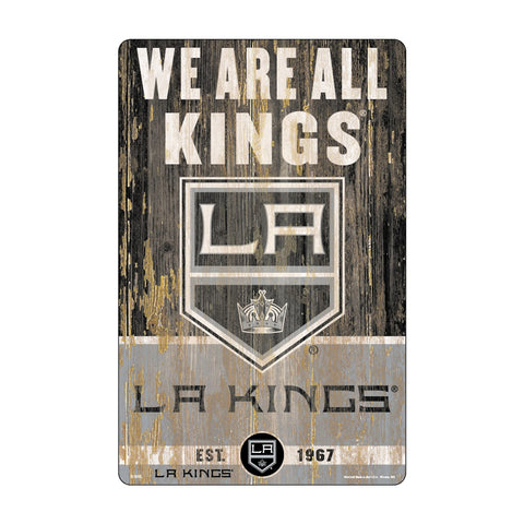 Los Angeles Kings Sign 11x17 Wood Slogan Design Special Order