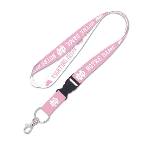 Notre Dame Fighting Irish Lanyard with Detachable Buckle Pink