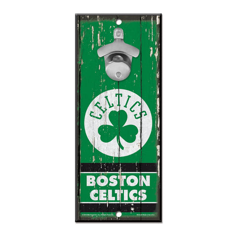 Boston Celtics Sign Wood 5x11 Bottle Opener Special Order