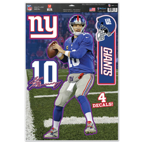 New York Giants Eli Manning Decal 11x17 Multi Use Special Order