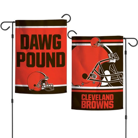 Cleveland Browns Flag 12x18 Garden Style 2 Sided Slogan Design Special Order