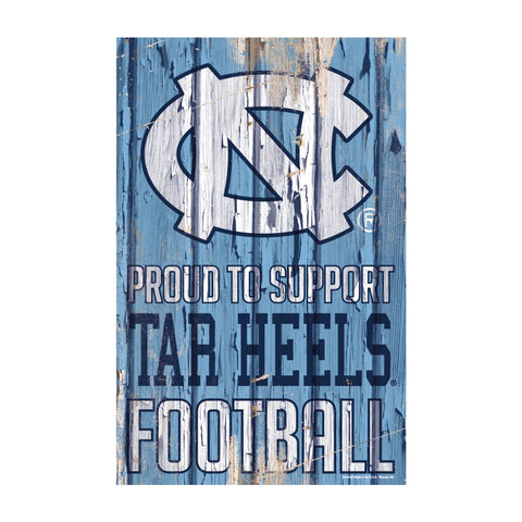 North Carolina Tar Heels Sign 11x17 Wood Proud to Support Design Special Order