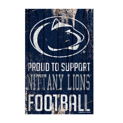 Penn State Nittany Lions Sign 11x17 Wood Proud to Support Design Special Order