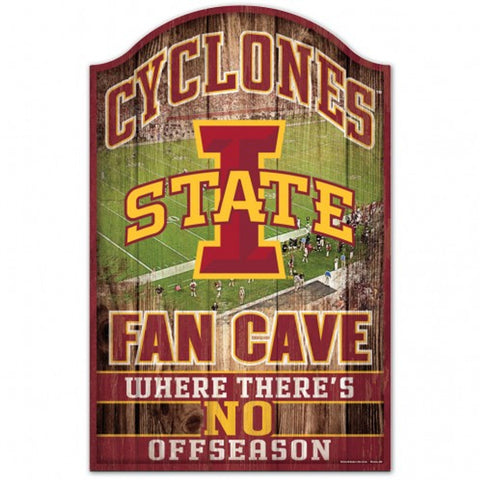 Iowa State Cyclones Sign 11x17 Wood Fan Cave Design Special Order
