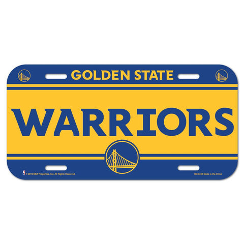 Golden State Warriors License Plate Plastic