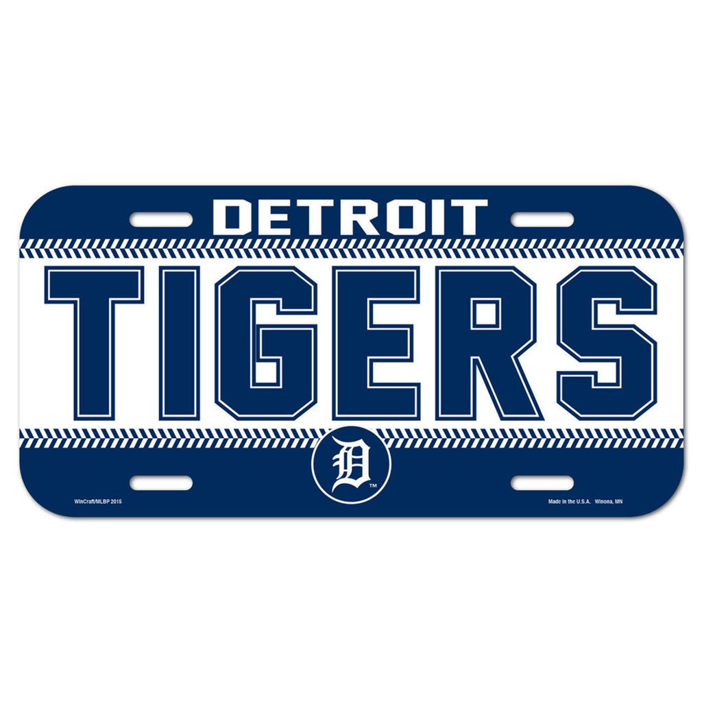 Detroit Tigers License Plate Plastic Special Order