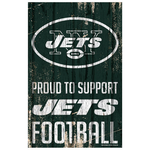 New York Jets Sign 11x17 Wood Proud to Support Design Special Order