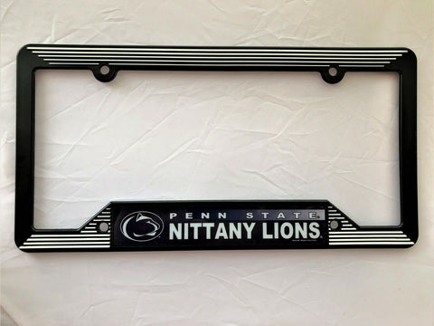 Penn State Nittany Lions License Plate Frame Plastic Black 