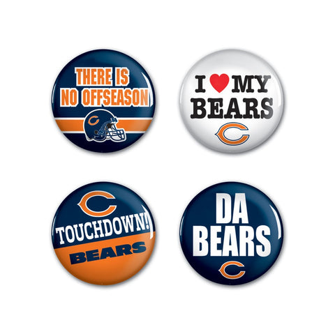 Chicago Bears Buttons 4 Pack Special Order