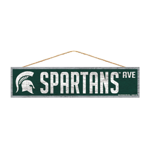 Michigan State Spartans Sign 4x17 Wood Avenue Design Special Order