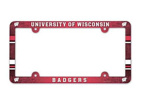 Wisconsin Badgers License Plate Frame Full Color