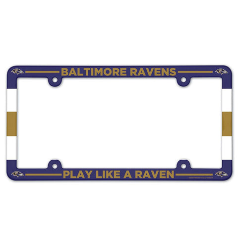 Baltimore Ravens License Plate Frame Plastic Full Color Style