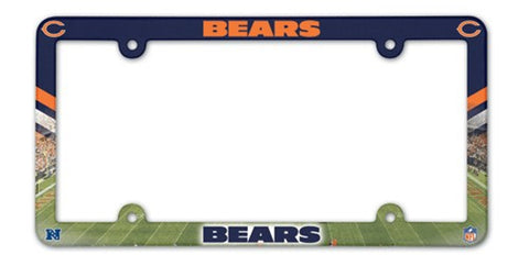 Chicago Bears License Plate Frame Plastic Full Color Style